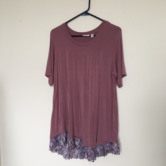 LOGO Lori Goldstein purple tunic